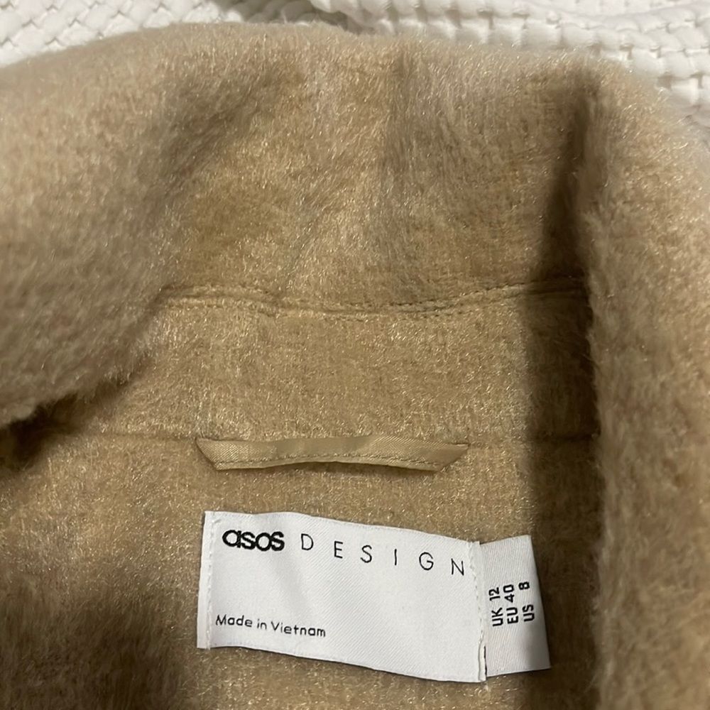 ASOS Cream Teddy Jacket - Picture 4 of 8